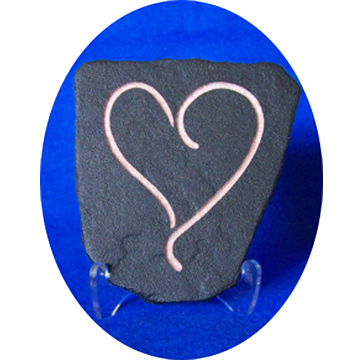 Sand Stone "Heart" Petite Petroglyph/Paperweight
